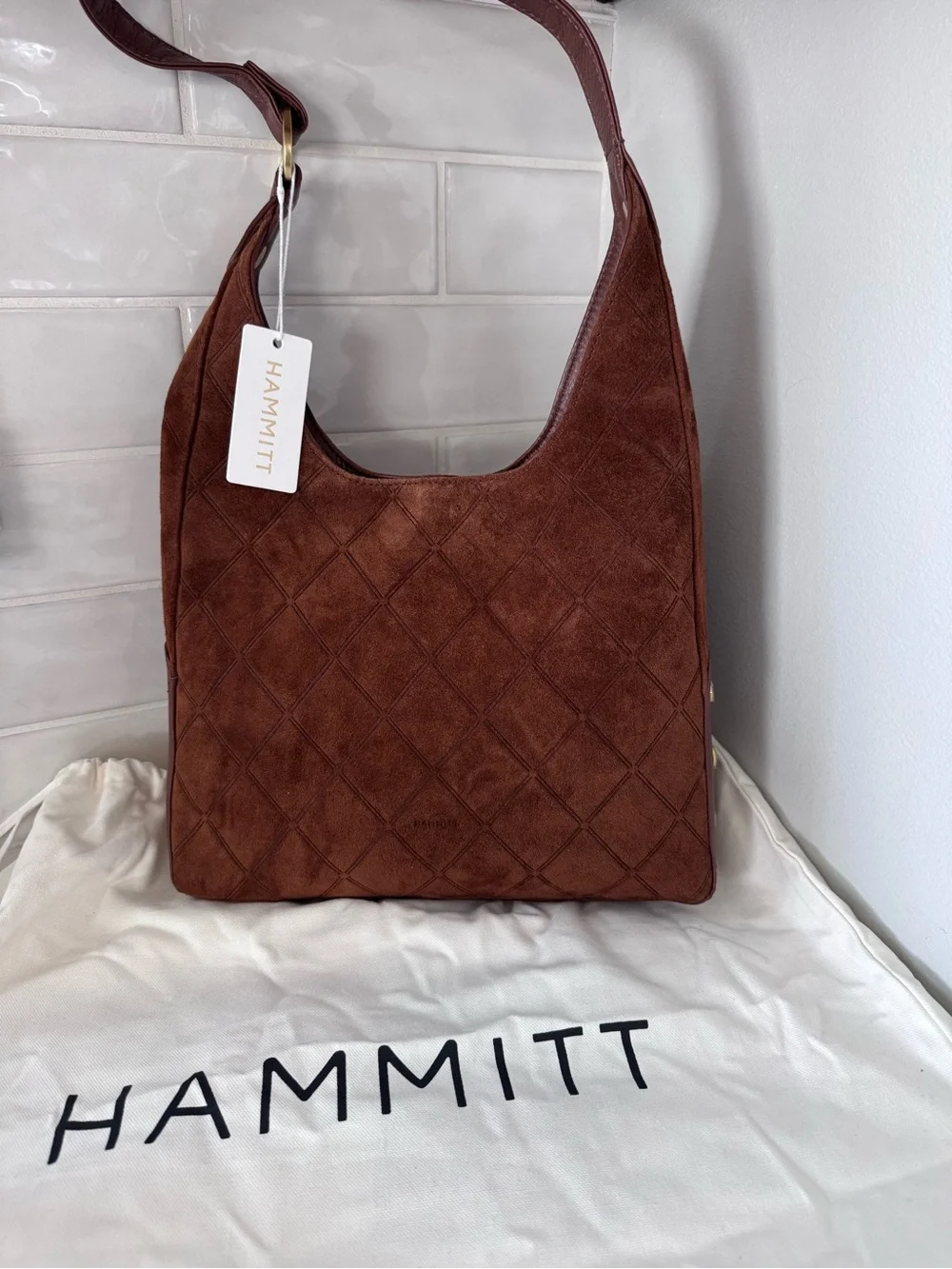 Hammitt Tim Suede Shoulder Bag NWT - Picture 1 of 9